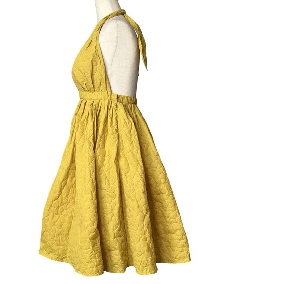 Jean Paul Gaultier for Target Cocktail Fairy Halter Dress Small Junior 7 Yellow - Picture 6 of 15